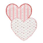Meri Meri Vintage Rose Heart Plates (x 8)