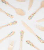 Meri Meri Elegant Floral Wooden Cutlery Set (x 24) - Image 3