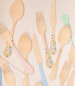 Meri Meri Elegant Floral Wooden Cutlery Set (x 24) - Image 2