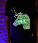 Kids Interactive Glow In The Dark Unicorn T-Shirt - Black - Image 4