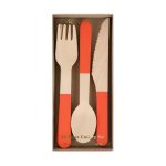 Meri Meri Tomato Red Wooden Cutlery Set (x 24)
