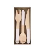 Meri Meri Ballet Slipper Pink Wooden Cutlery Set (x 24)