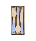 Meri Meri Cornflower Blue Wooden Cutlery Set (x 24)
