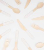 Meri Meri Ballet Slipper Pink Wooden Cutlery Set (x 24) - Image 2