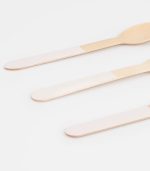 Meri Meri Ballet Slipper Pink Wooden Cutlery Set (x 24) - Image 3