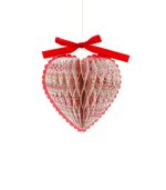 Meri Meri x Liberty Paper Honeycomb Heart Decorations (x 3) - Image 3