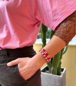 Mamacita Square Crush Tile Bracelet, Red/Pink - Image 2