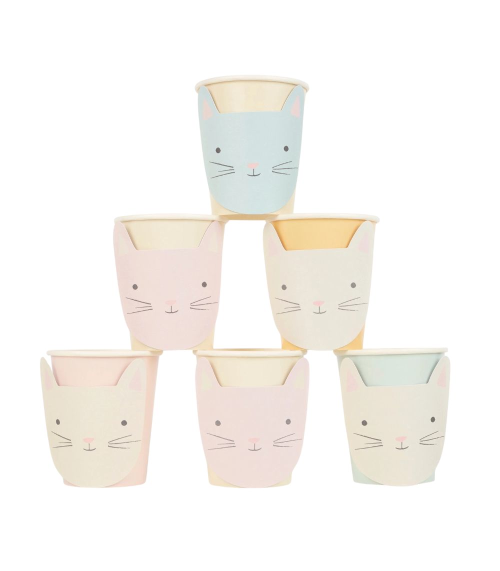 328 Meri Meri Kitten Club Cups (x 8) - Image 1