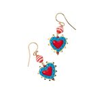 Sweet Heart Blue Earrings