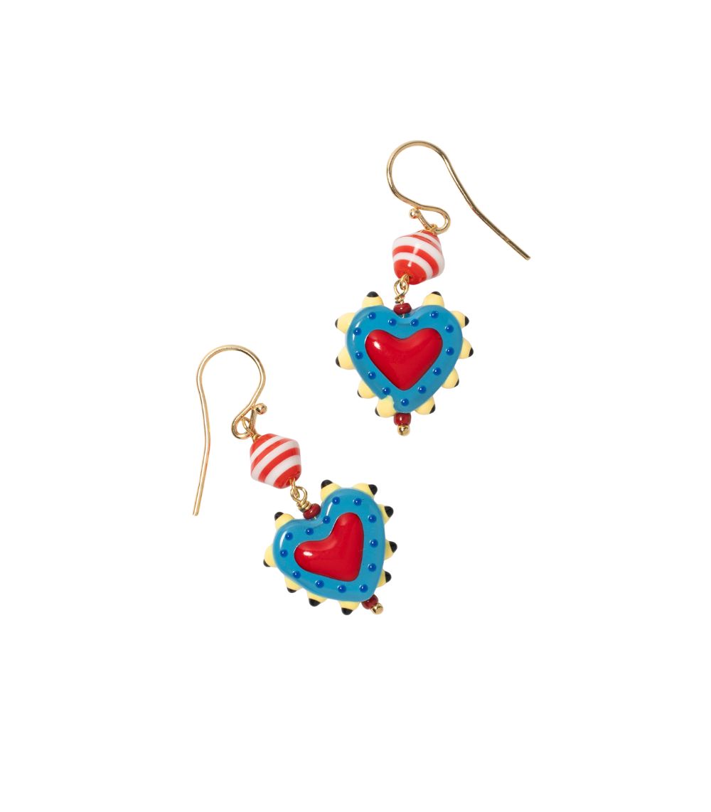 34 Sweet Heart Blue Earrings - Image 1