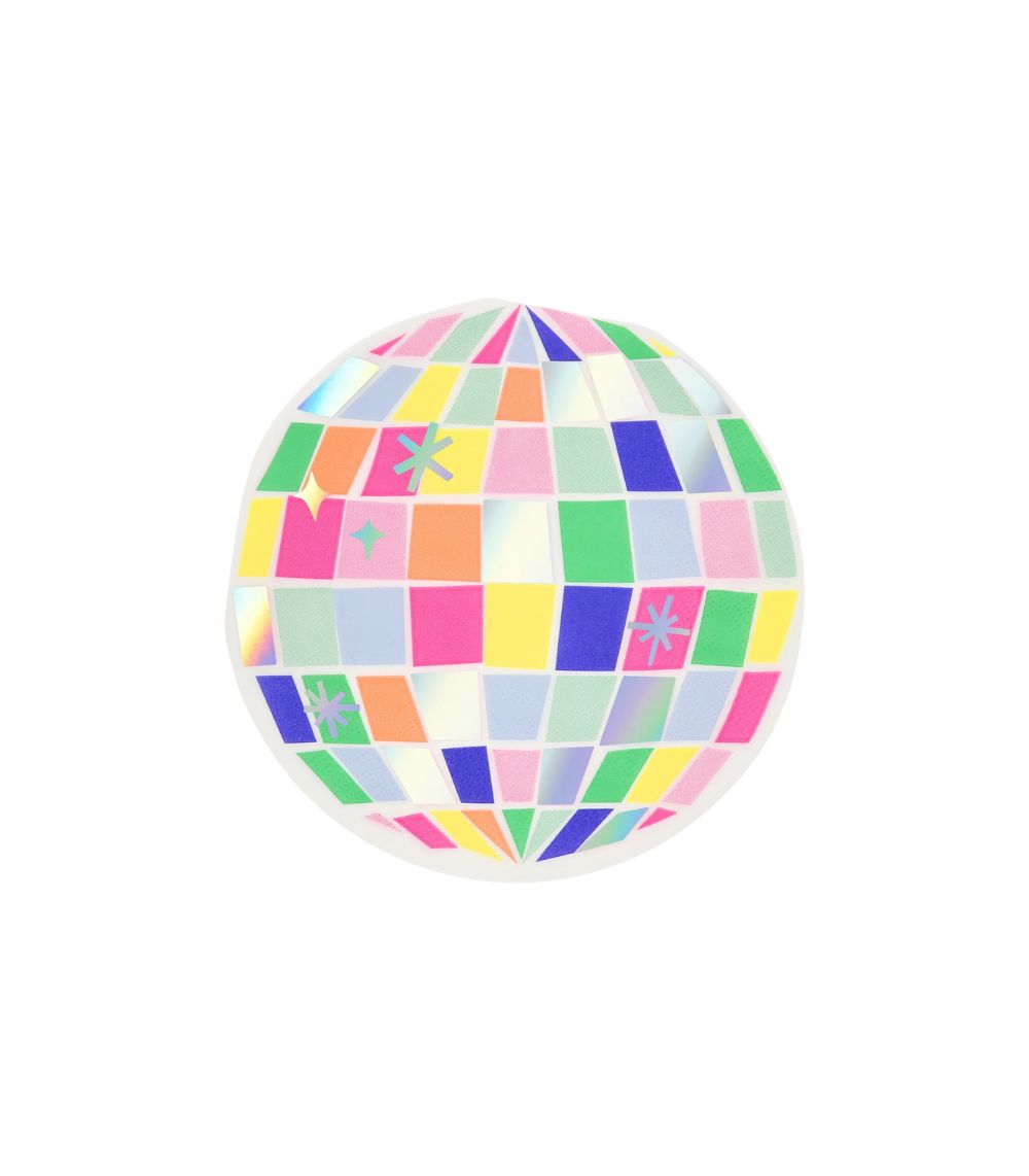 353 Meri Meri Disco Ball Napkins (x 16) - Image 1