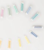 Meri Meri Rainbow Striped Mini Candles (x 50) - Image 3