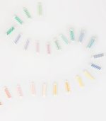 Meri Meri Rainbow Striped Mini Candles (x 50) - Image 2