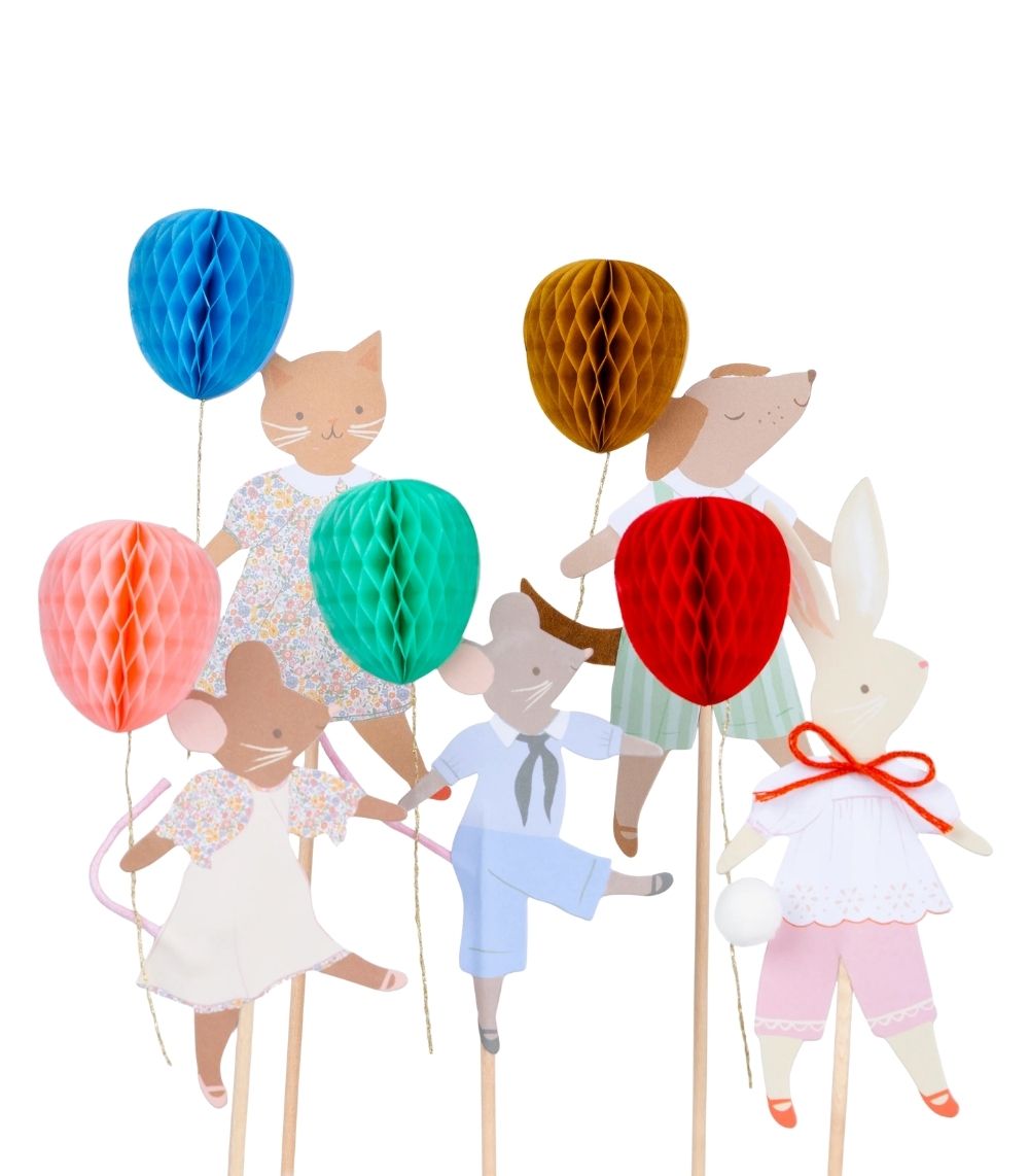 71 Meri Meri Animal Friends Cake Toppers (x 5) - Image 1
