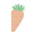 Gingham Carrot Napkins (x 16)
