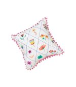 Pompom Cushion - Blooming Flowers