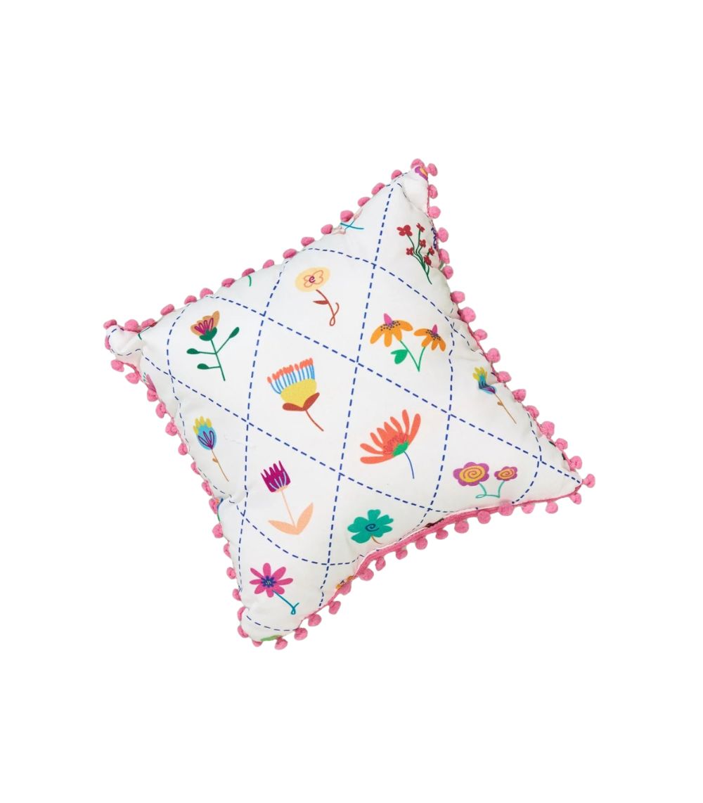 9 Pompom Cushion - Blooming Flowers - Image 1