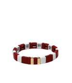 Mamacita Heart Tile Bracelet, Red/White - Image 3