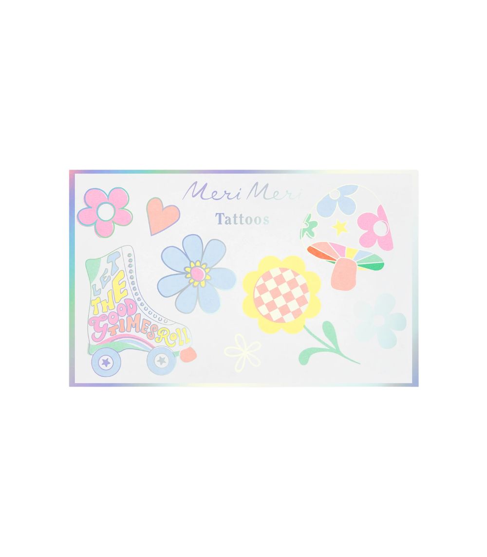 meri meri (8) Meri Meri Groovy Temporary Tattoos - Image 1