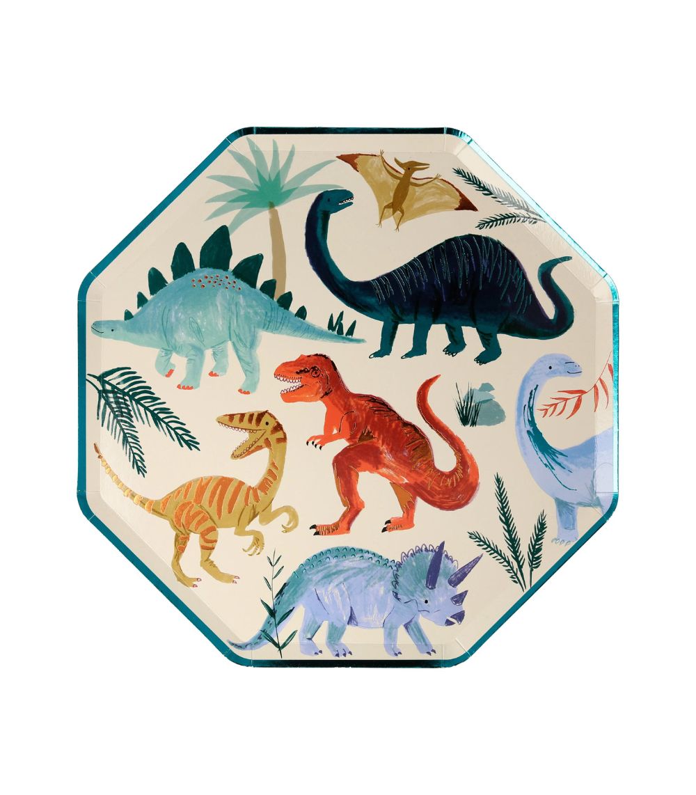 meri meri Meri Meri Dinosaur Kingdom Dinner Plates (x 8) - Image 1