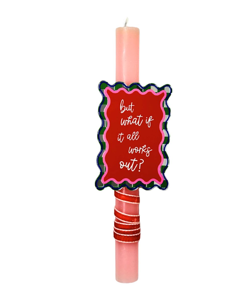 142 But What If It All Works Out? Easter Candle - Image 1
