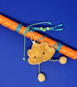 Cozy Brown Cloud Key/Bag Charm Easter Candle - Image 2