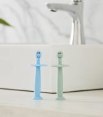 Mint Green And Light Blue Training Toothbrush With Stopper - Image 3