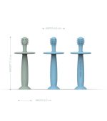 Mint Green And Light Blue Training Toothbrush With Stopper - Image 5
