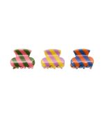 Striped Mini Claw Clips