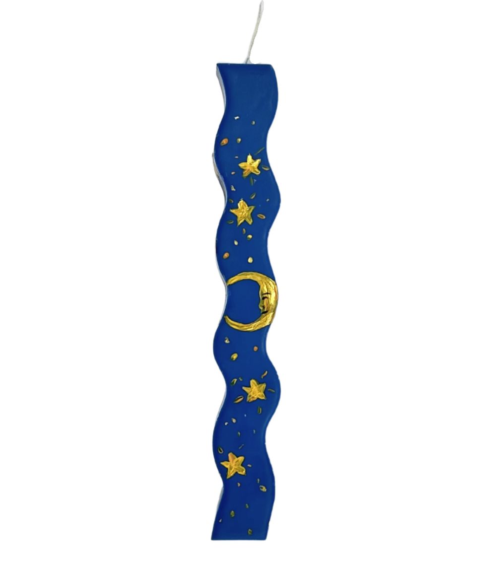 20 Moonlight Magic Hand-Painted Easter Candle - Image 1