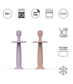 Dusty Pink And Lilac Training Toothbrush With Stopper - Image 6