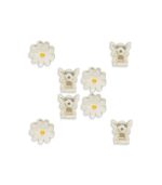 8 Pack Daisy Mini Hair Claws, Antique White - Image 2
