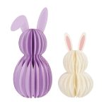 Set Of 2 Foldable Paper Bunnies - Hoppy Easter