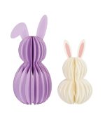 Set Of 2 Foldable Paper Bunnies - Hoppy Easter
