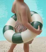 Junior Swim Ring, Green Stripe - Image 2