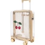 Transparent Travel Suitcase, Cherry