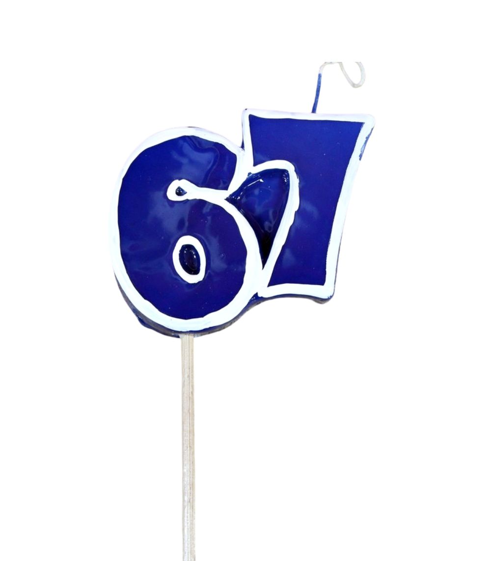 3D easter candles Six Seven Horizontal Easter Candle - Image 1