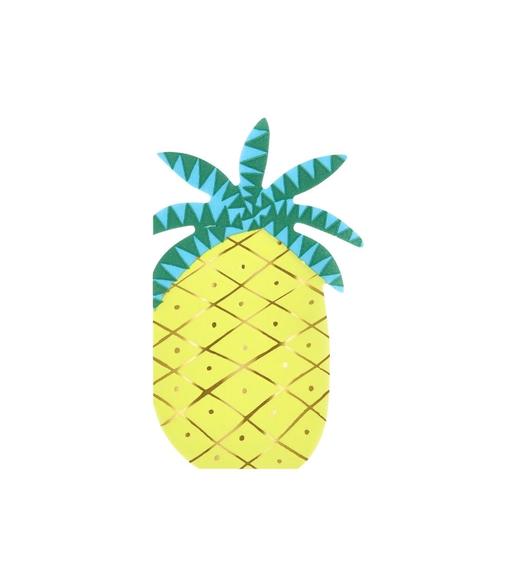 51 Meri Meri Pineapple Napkins (x 16) - Image 1