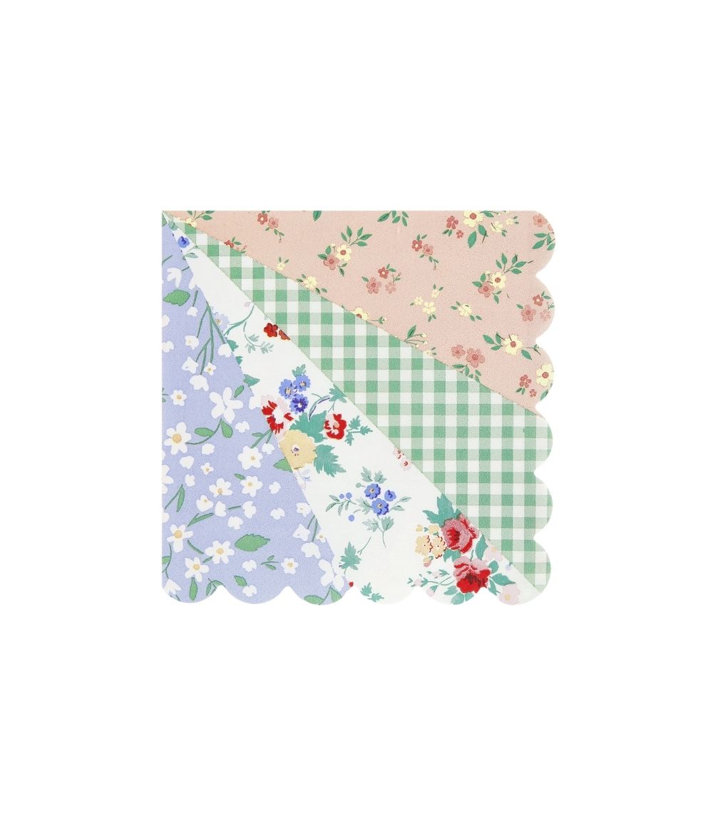 61 Meri Meri Patchwork Large Napkins (x 16) - Image 1