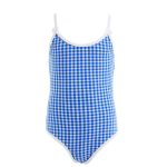 Mikela One-Piece, Blue Carreaux
