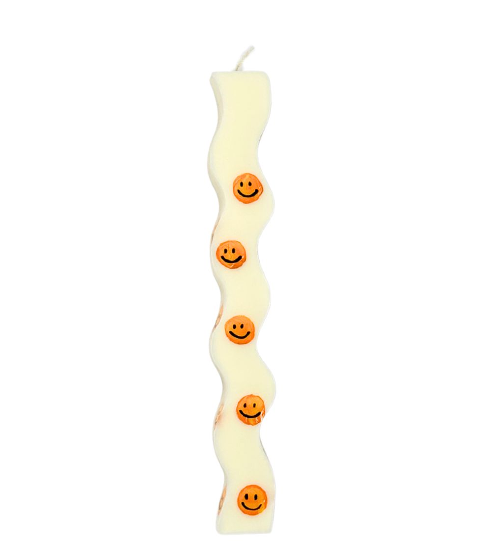 91 The Smiley Wave Easter Candle - Orange - Image 1