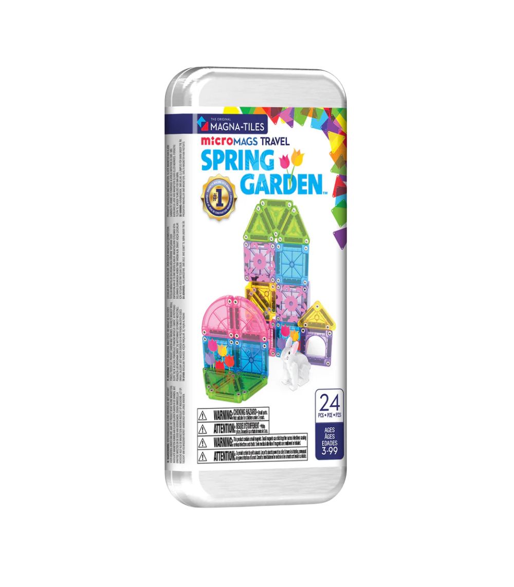 150 Magna-Tiles MicroMAGS Spring Garden 24 Piece Travel Set - Image 1