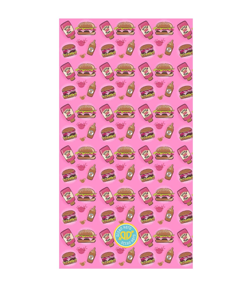 173 Beach Towel - Burger Pink - Image 1
