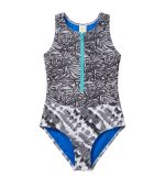 Siren Sleeveless Zip One-Piece, Shadow Wolf