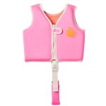 Kids Swim Vest - Poppy the Peach Neon Pink