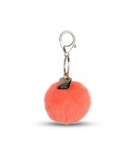 Smiley Keychain ECO Fuzzy Bright Coral, 5,5cm - Image 3