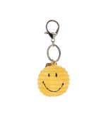 Smiley Keychain ECO Corduroy Yellow, 4,5cm