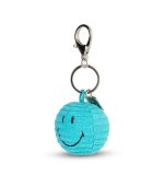 Smiley Keychain ECO Corduroy Teal, 4,5cm - Image 3