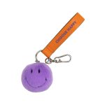 Smiley ECO Fuzzy Bag Charm Dark Purple, 7cm