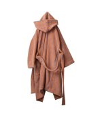 Naram Kids Bathrobe, Camel & Ultramarine - Image 3
